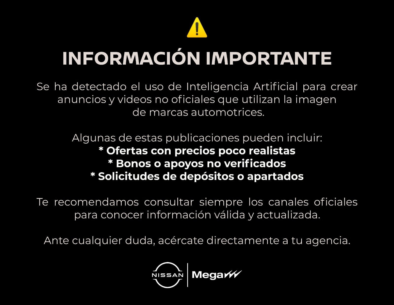 AVISO IMPORTANTE